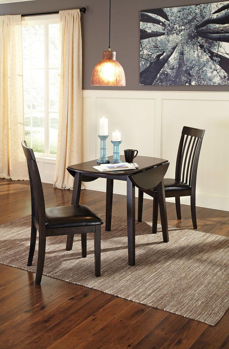 Signature Design by Ashley® - Hammis - Round Dining Drop Leaf Table Set - 5th Avenue Furniture