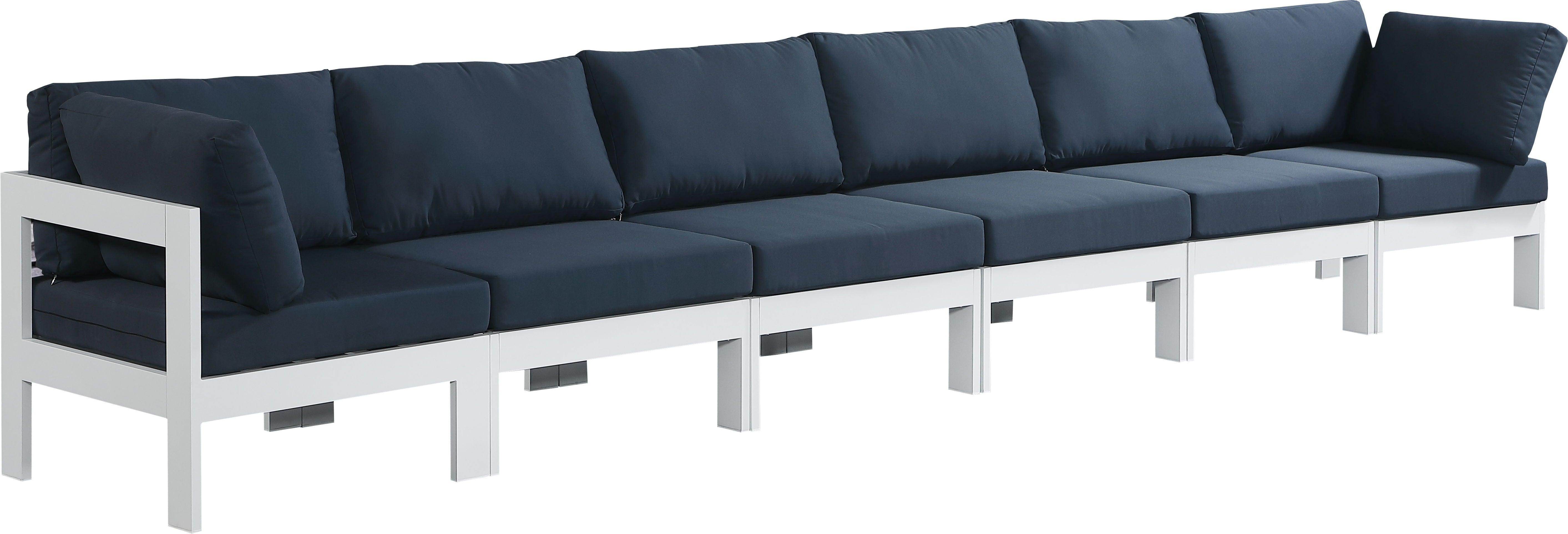 Meridian Furniture - Nizuc - Outdoor Patio Modular Sofa With Frame - Navy - 5th Avenue Furniture