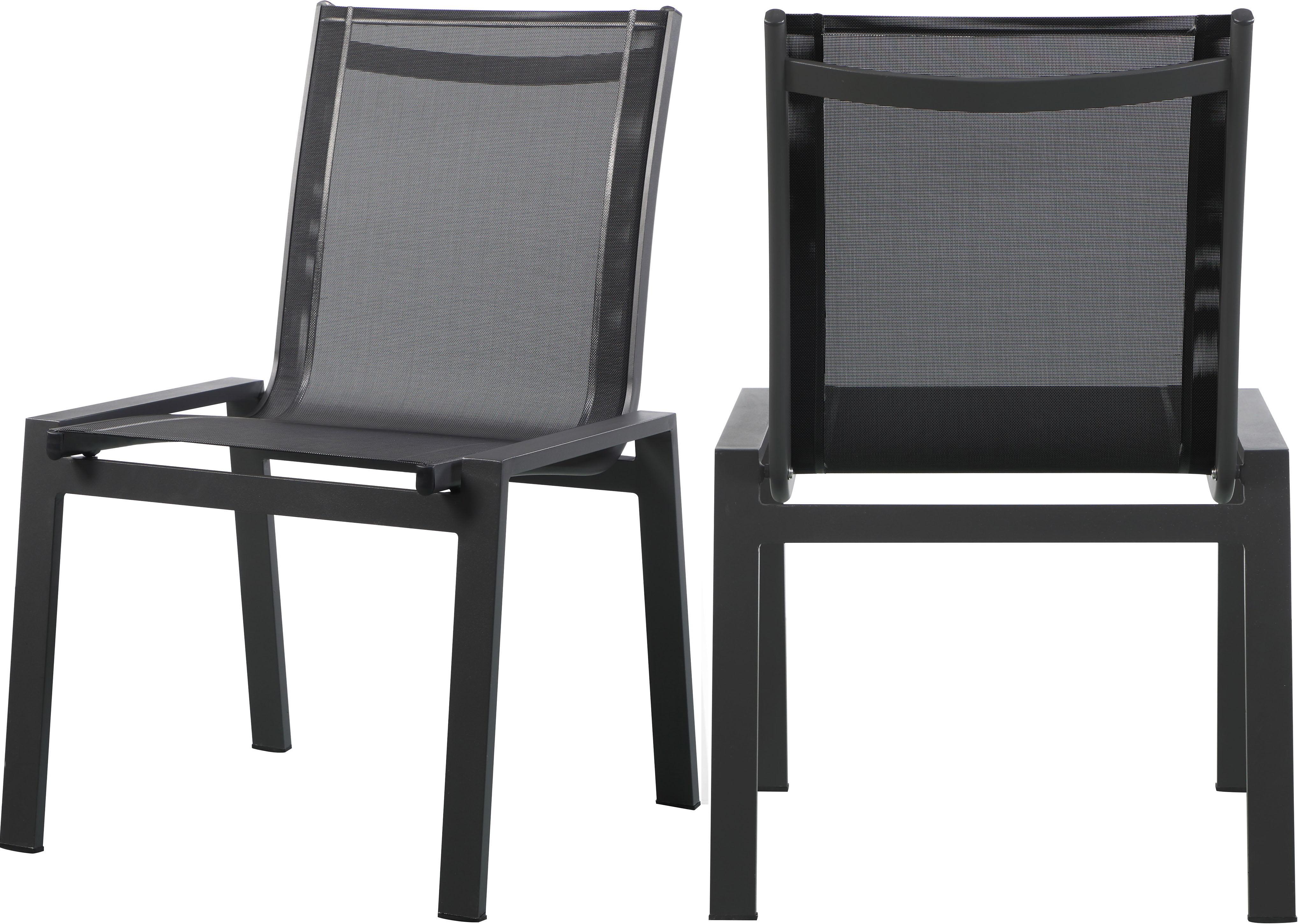 Meridian Furniture - Nizuc - Outdoor Patio Dining Chair (Set of 2) - Black - 5th Avenue Furniture