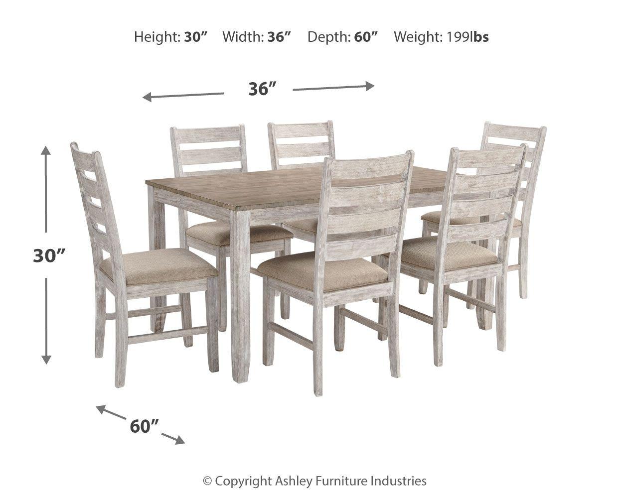 Signature Design by Ashley® - Skempton - White - Dining Room Table Set (Set of 7) - 5th Avenue Furniture