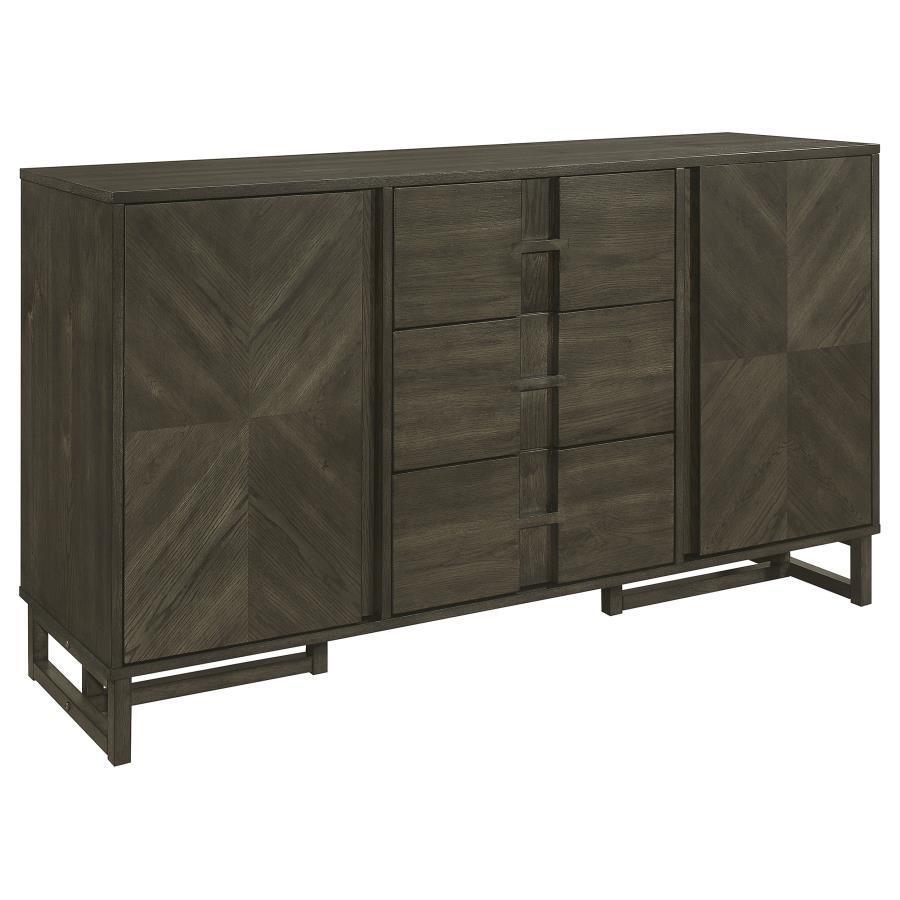 Coaster Fine Furniture - Kelly - 3-Drawer Storage Dining Sideboard Server - Dark Gray - 5th Avenue Furniture