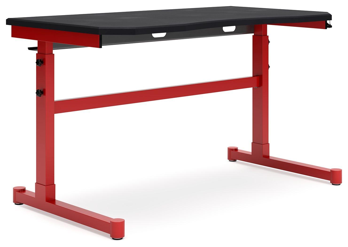 Signature Design by Ashley® - Lynxtyn - Red / Black - Adjustable Height Desk - 5th Avenue Furniture