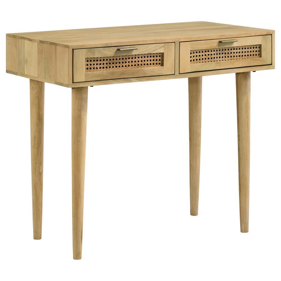 CoasterEssence - Zamora - Rectangular 2-Drawer Accent Writing Desk - Natural - 5th Avenue Furniture
