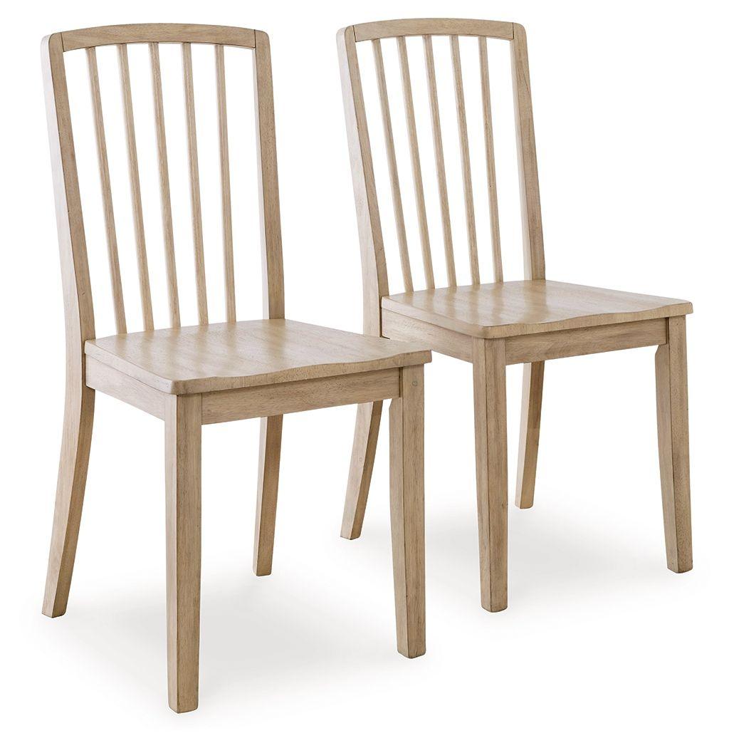 Signature Design by Ashley® - Gleanville - Light Brown - Dining Room Side Chair (Set of 2) - 5th Avenue Furniture