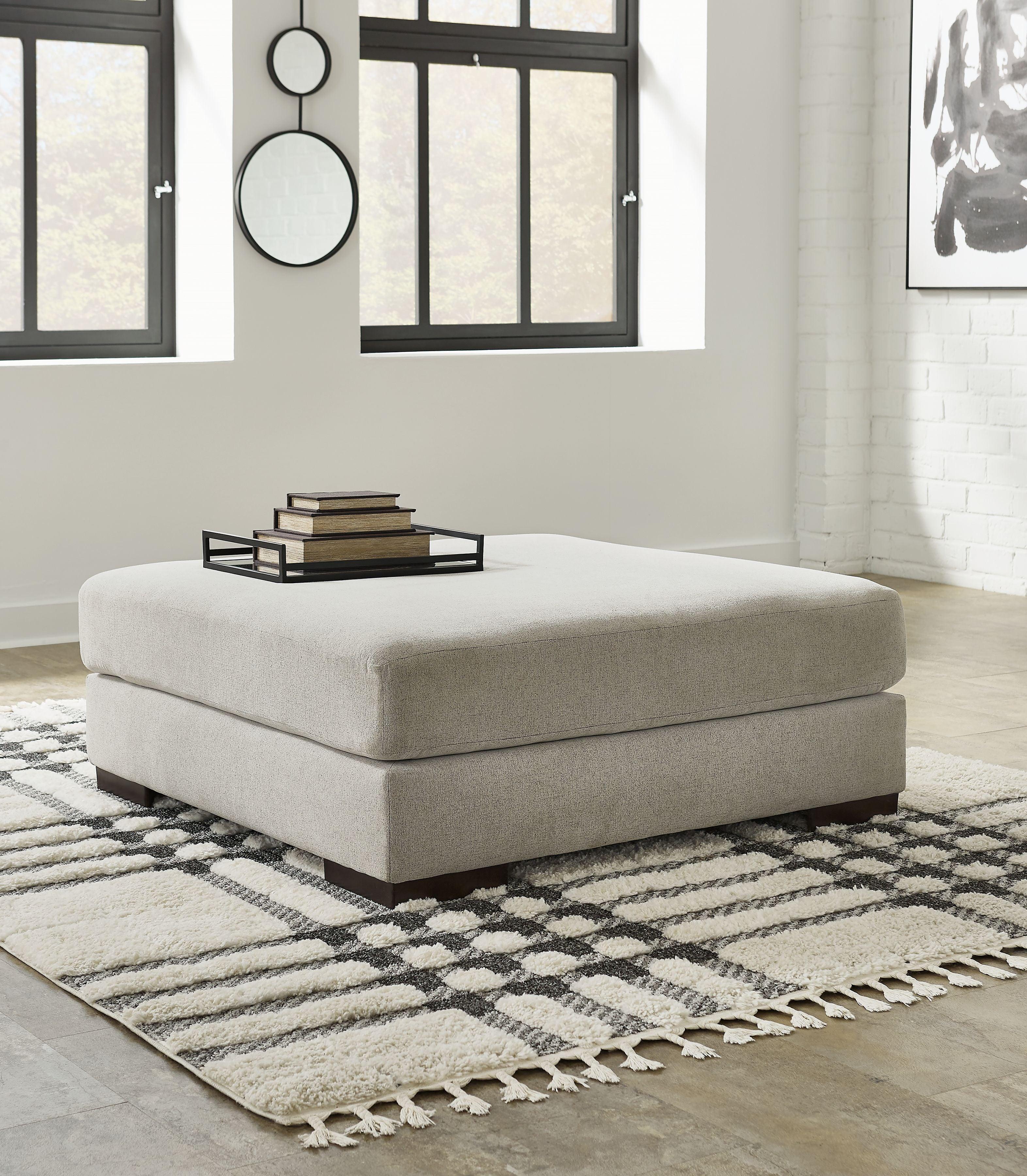 Benchcraft® - Artsie - Ash - Oversized Accent Ottoman - 5th Avenue Furniture