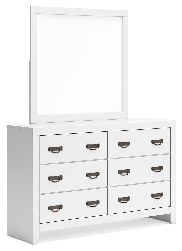 Signature Design by Ashley® - Binterglen - White - Dresser And Mirror - 5th Avenue Furniture