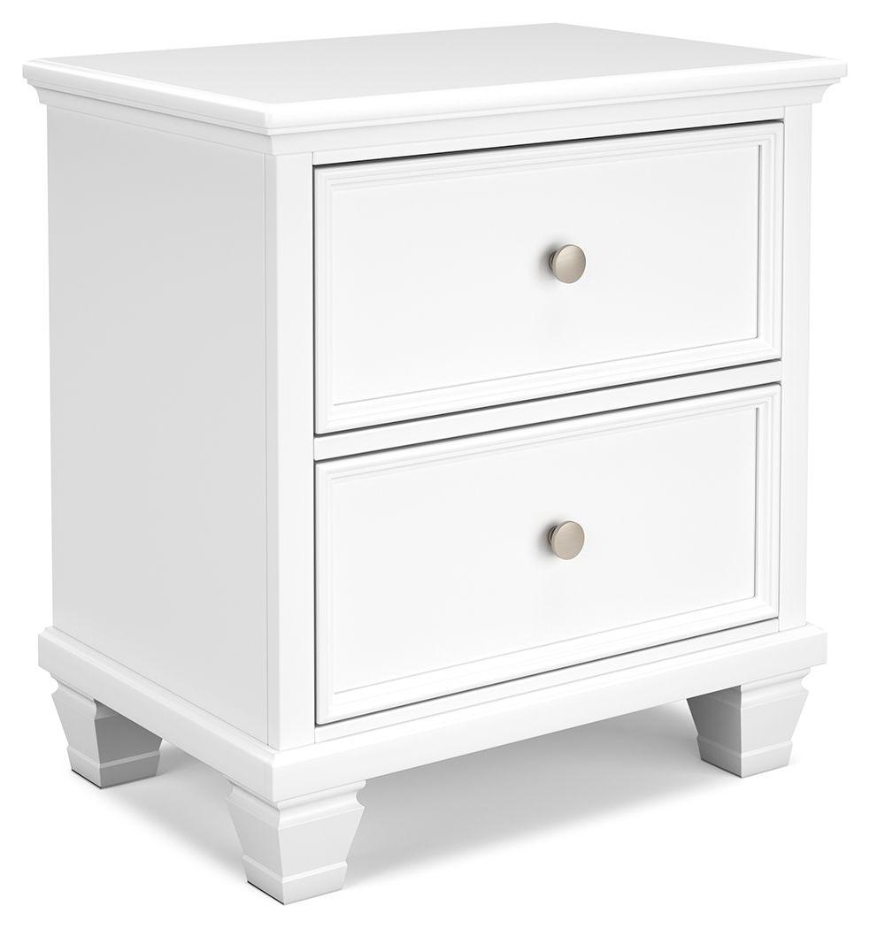 Signature Design by Ashley® - Fortman - White - Two Drawer Night Stand - 5th Avenue Furniture