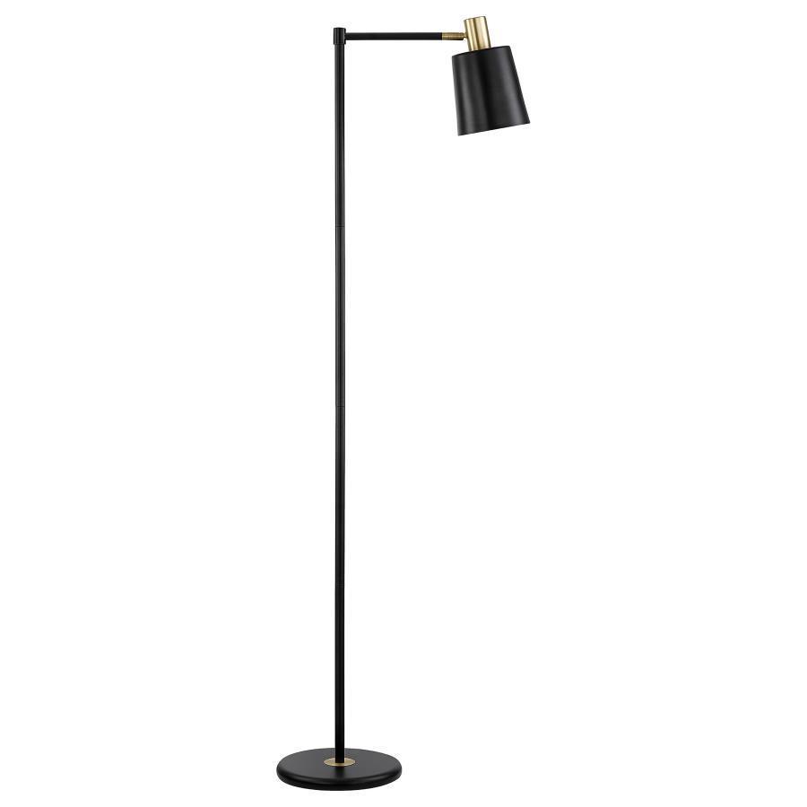 CoasterEveryday - Rhapsody - 1-Light Floor Lamp With Horn - Shade Black - 5th Avenue Furniture