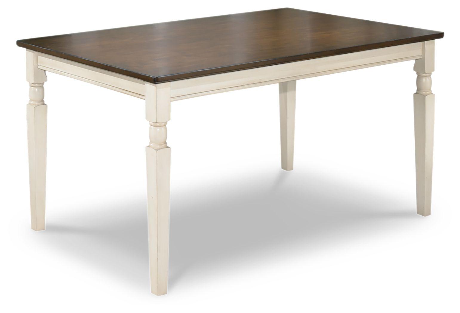 Ashley Furniture - Whitesburg - Brown / Cottage White - Rectangular Dining Room Table - 5th Avenue Furniture