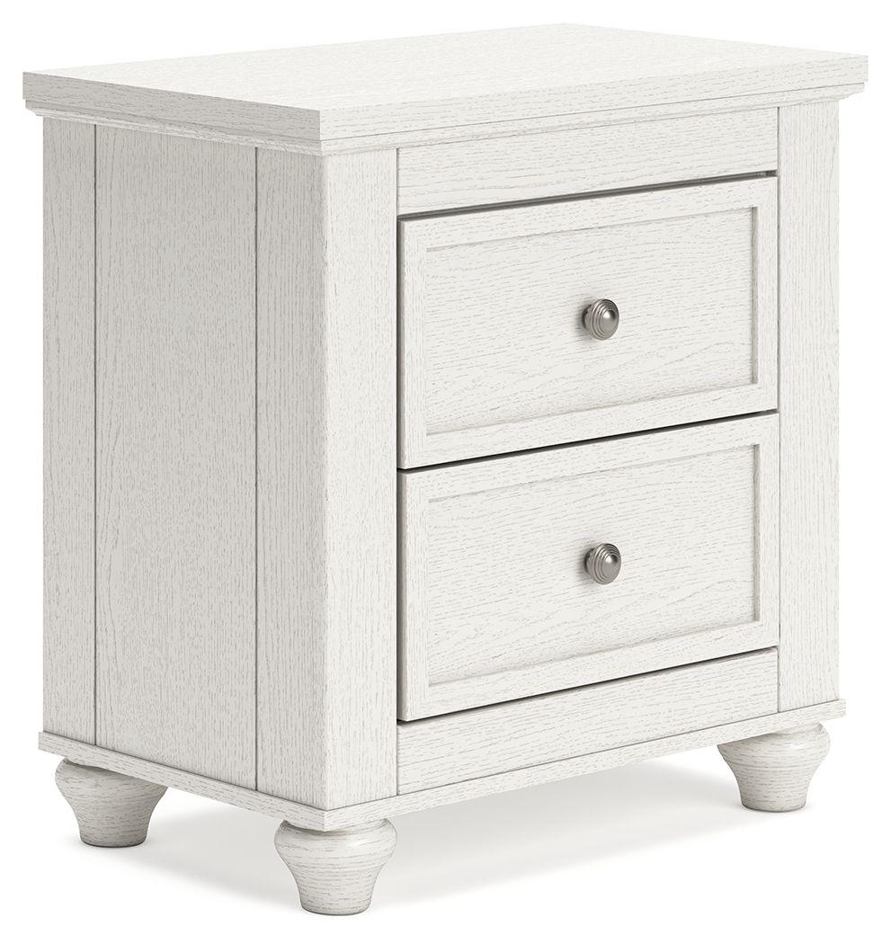 Signature Design by Ashley® - Grantoni - White - Two Drawer Night Stand - 5th Avenue Furniture
