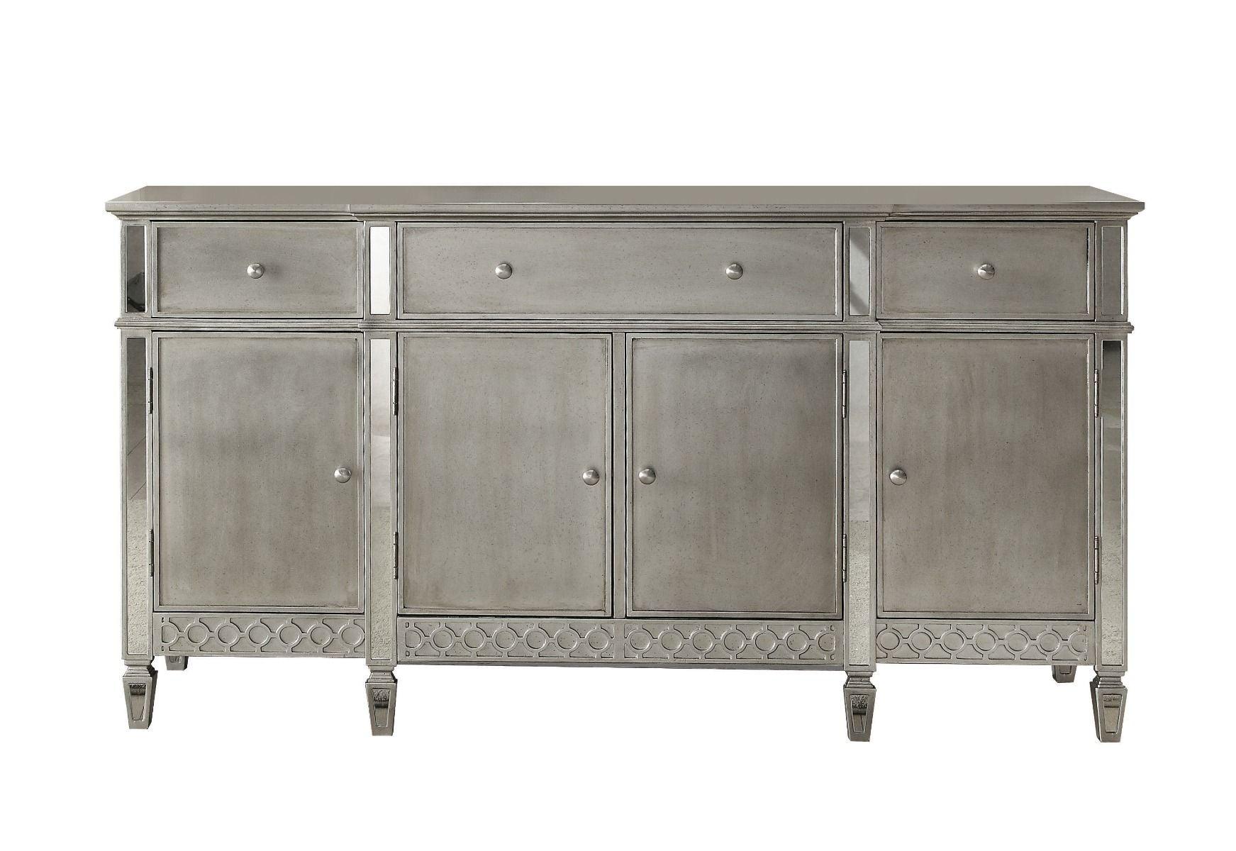 ACME - Kacela - Server - Mirrored & Antique Silver Finish - 5th Avenue Furniture