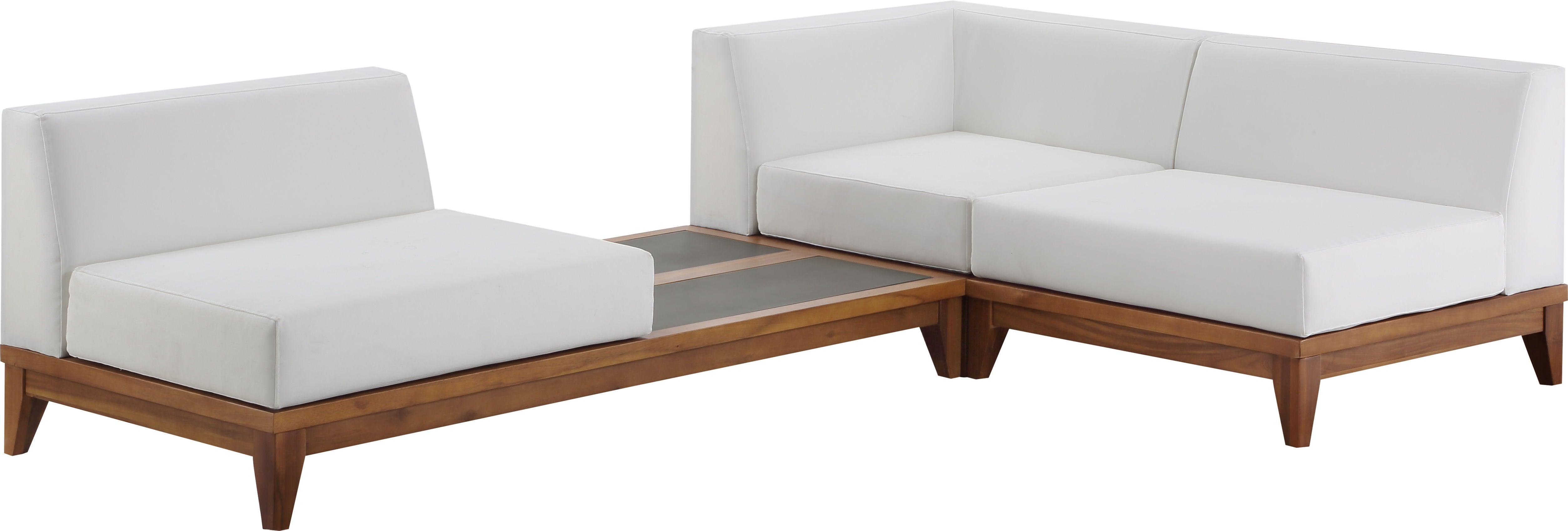 Meridian Furniture - Rio - 3 Piece Modular Sectional - Off White - 5th Avenue Furniture