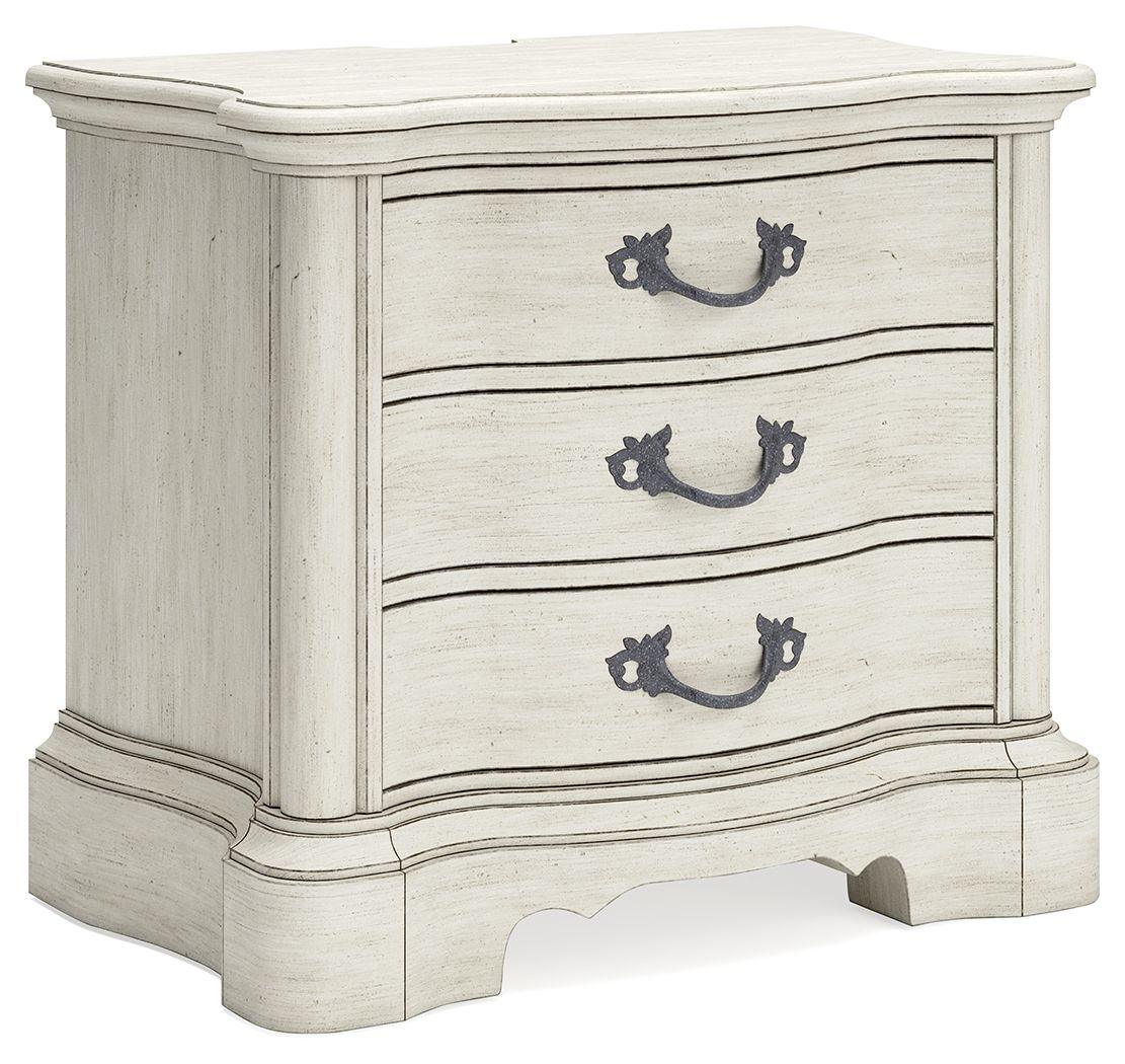 Signature Design by Ashley® - Arlendyne - Antique White - Three Drawer Night Stand - 5th Avenue Furniture