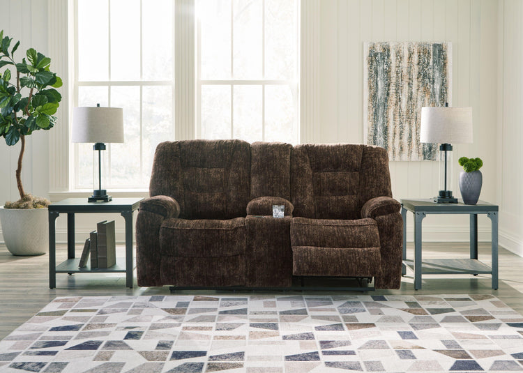 Signature Design by Ashley® - Soundwave - Reclining Loveseat W/Console - 5th Avenue Furniture