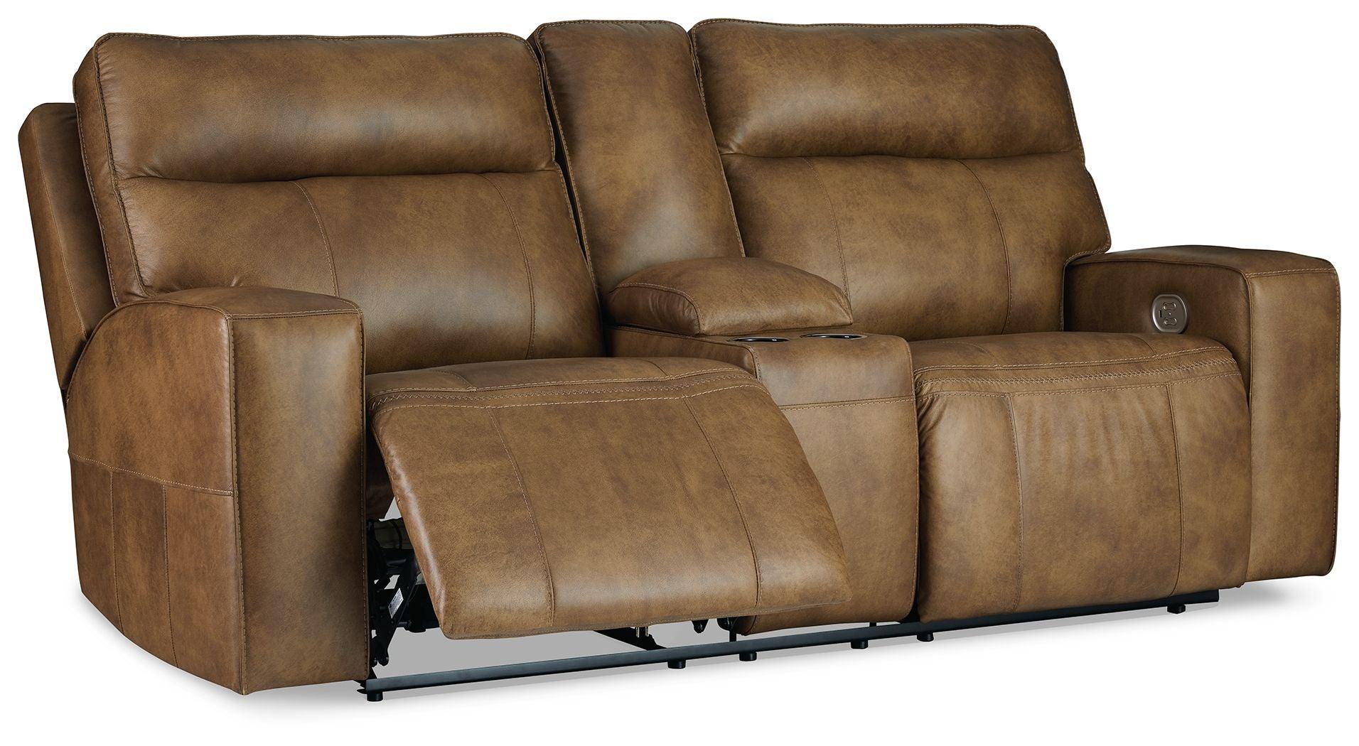 Signature Design by Ashley® - Game Plan - Power Reclining Loveseat - 5th Avenue Furniture