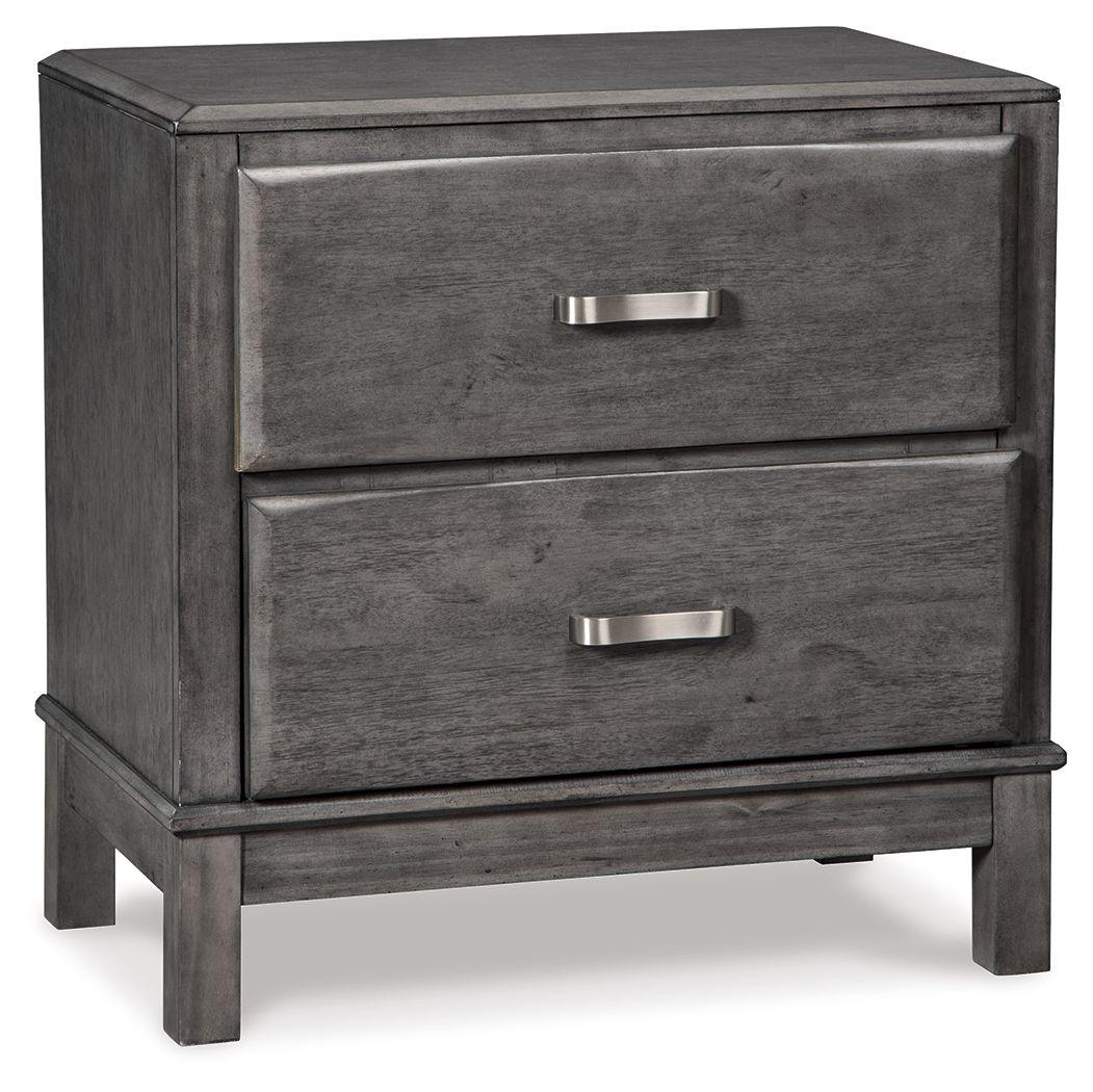 Ashley Furniture - Caitbrook - Gray - Two Drawer Night Stand - 5th Avenue Furniture