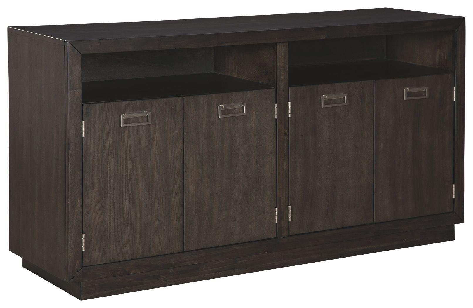 Signature Design by Ashley® - Hyndell - Dark Brown - Dining Room Server - 5th Avenue Furniture