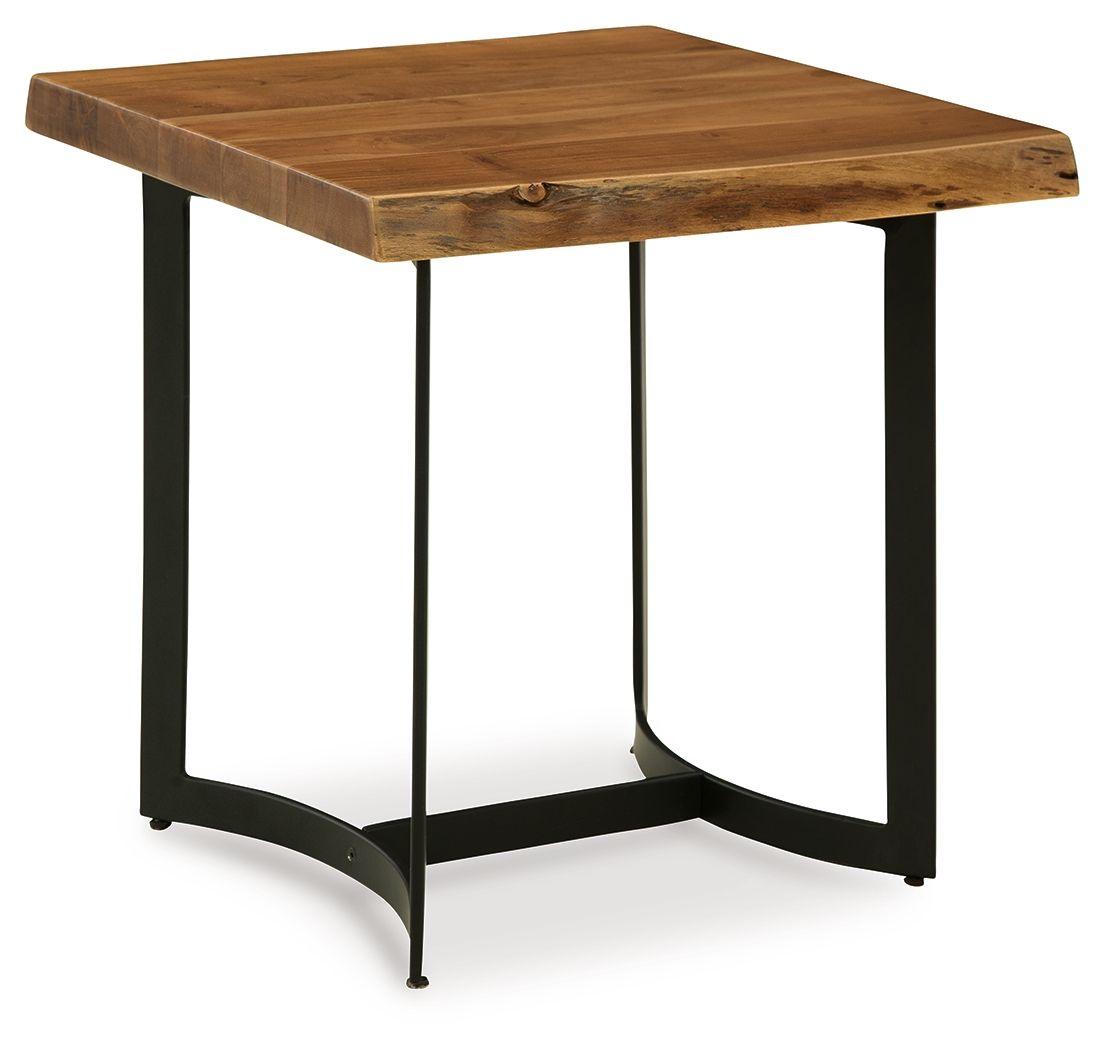 Signature Design by Ashley® - Fortmaine - Brown / Black - Rectangular End Table - 5th Avenue Furniture