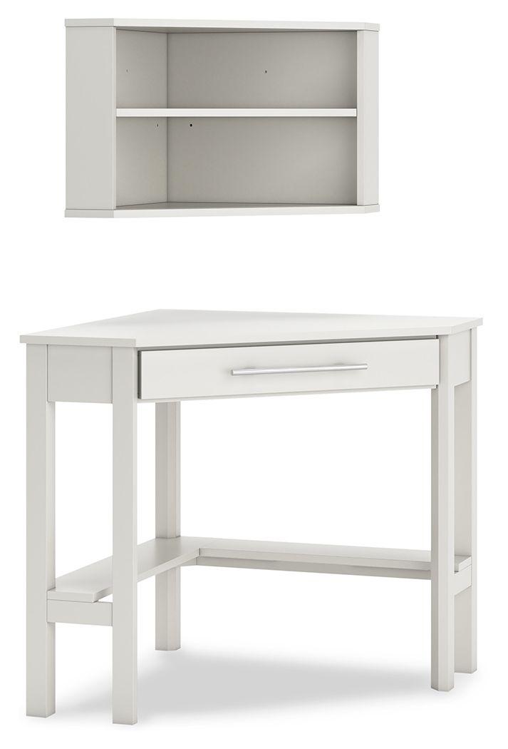 Signature Design by Ashley® - Grannen - White - Corner Desk, Bookcase - 5th Avenue Furniture