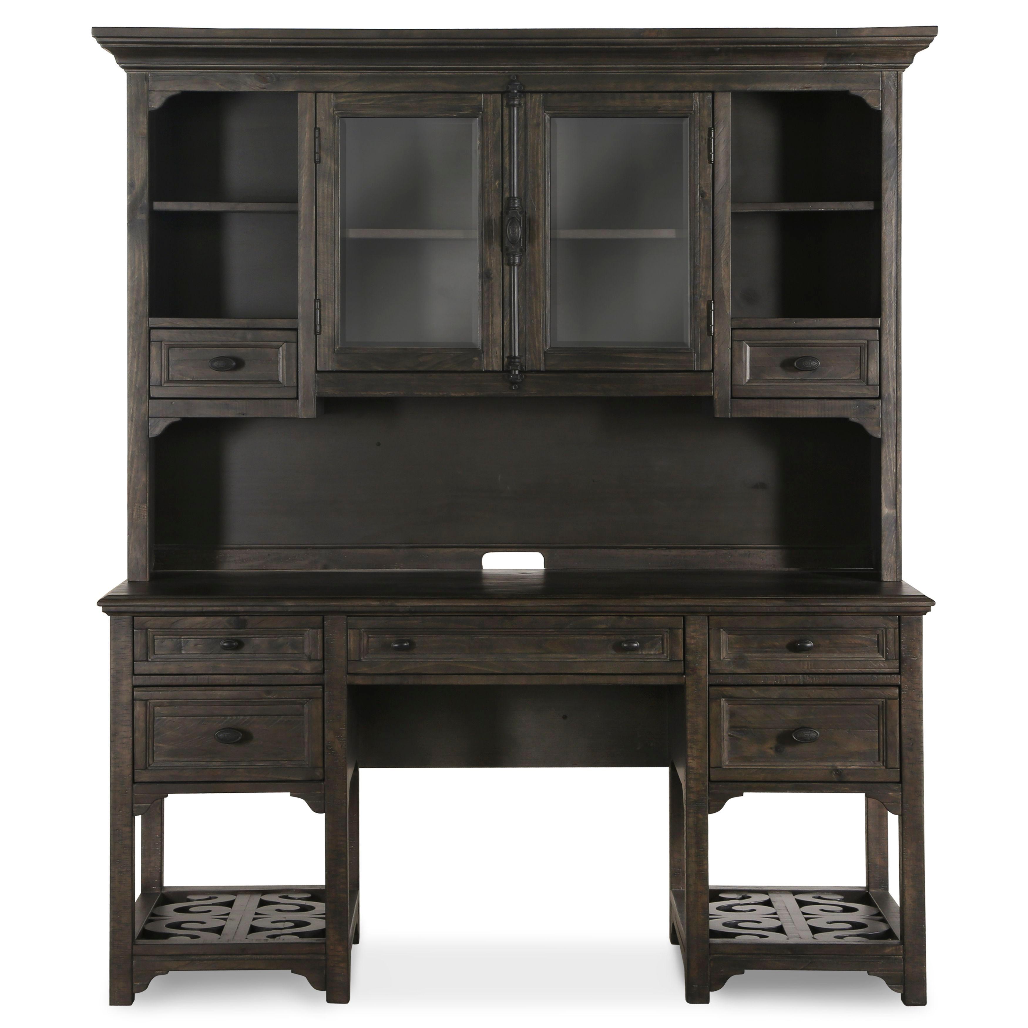 Magnussen Furniture - Bellamy - Desk With Hutch - Peppercorn - 5th Avenue Furniture