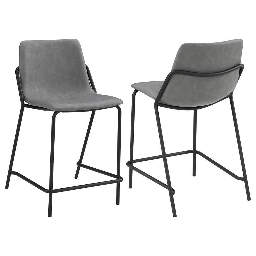 CoasterEveryday - Earnest - Solid Back Upholstered Stools (Set of 2) - 5th Avenue Furniture