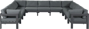 Meridian Furniture - Nizuc - Outdoor Patio Modular Sectional 11 Piece - Grey - 5th Avenue Furniture