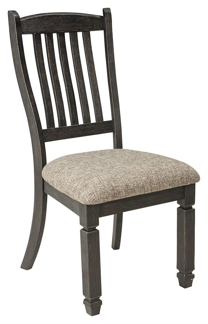 Ashley Furniture - Tyler - Black / Grayish Brown - Dining Uph Side Chair (Set of 2) - Slatback - 5th Avenue Furniture