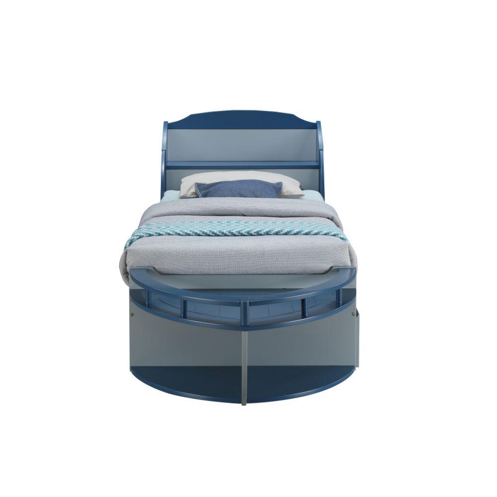 ACME - Neptune II - Twin Bed - Gray & Navy - 5th Avenue Furniture