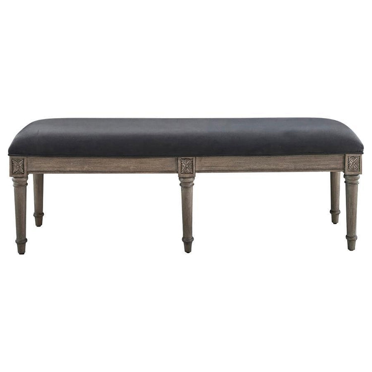 CoasterElevations - Alderwood - Upholstered Bench - French Gray - 5th Avenue Furniture