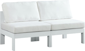 Meridian Furniture - Nizuc - Outdoor Patio Modular Sofa - White - Fabric - 5th Avenue Furniture