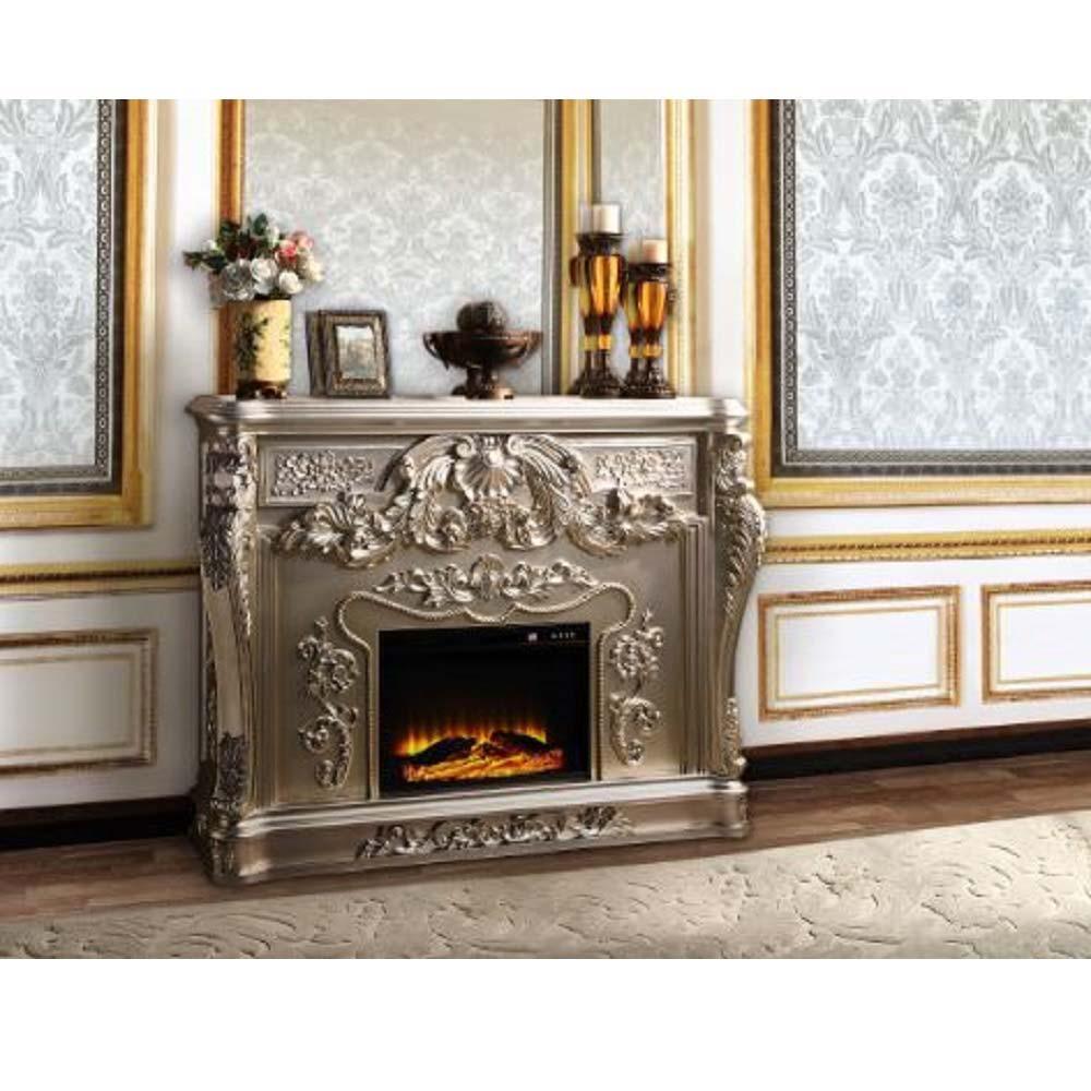ACME - Zabrina - Fireplace - Antique Silver Finish - 49.7" - 5th Avenue Furniture