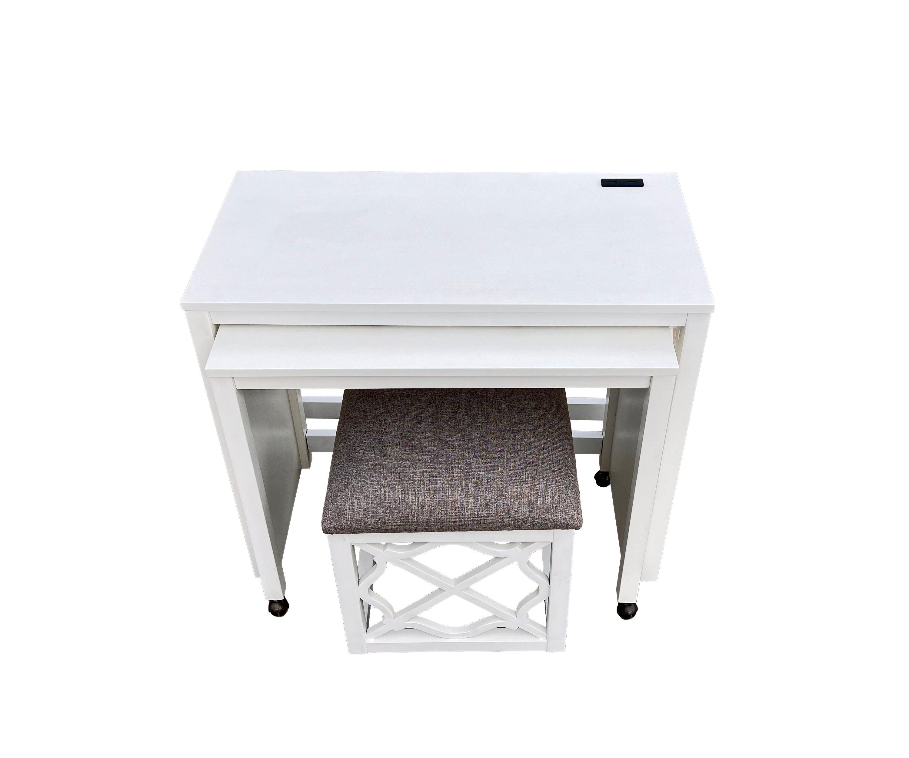 Crown Mark - Emma - Nesting Desk - White - 5th Avenue Furniture