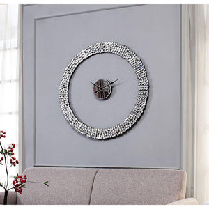 ACME - Kachina - Wall Clock - Mirrored & Faux Gems - 39" - 5th Avenue Furniture