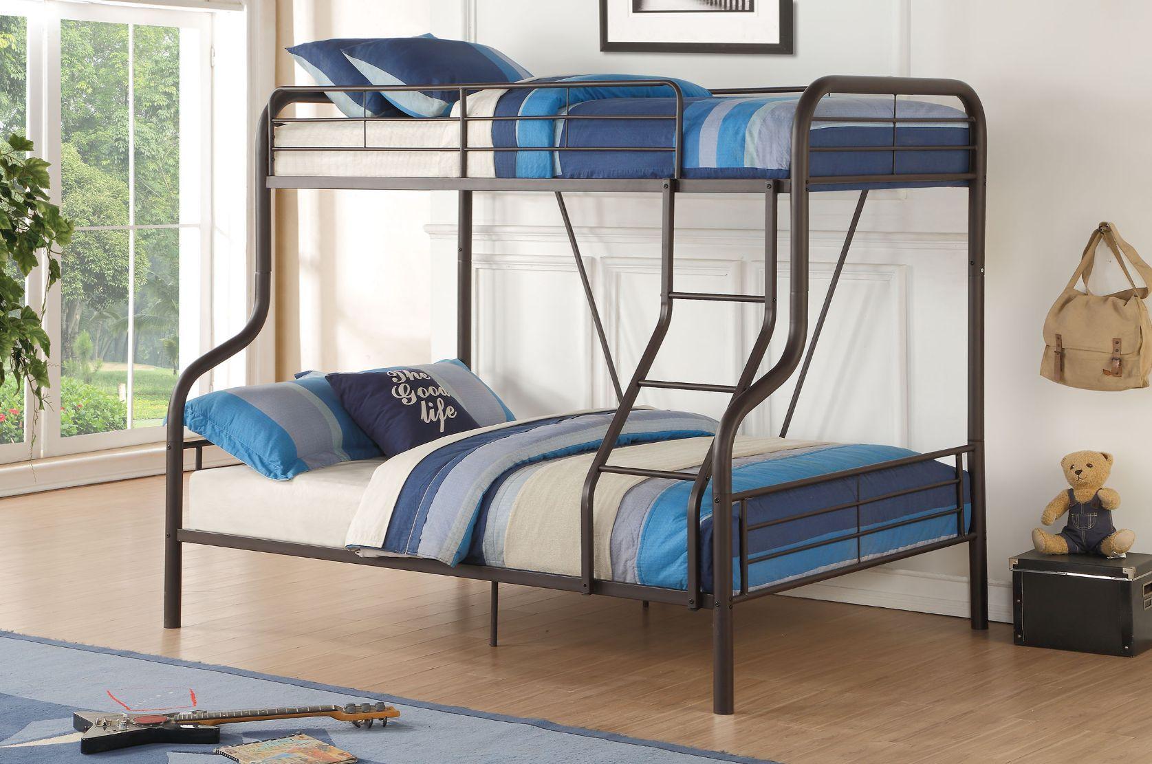 ACME - Cairo - Twin Over Full Bunk Bed - Sandy Black - 5th Avenue Furniture