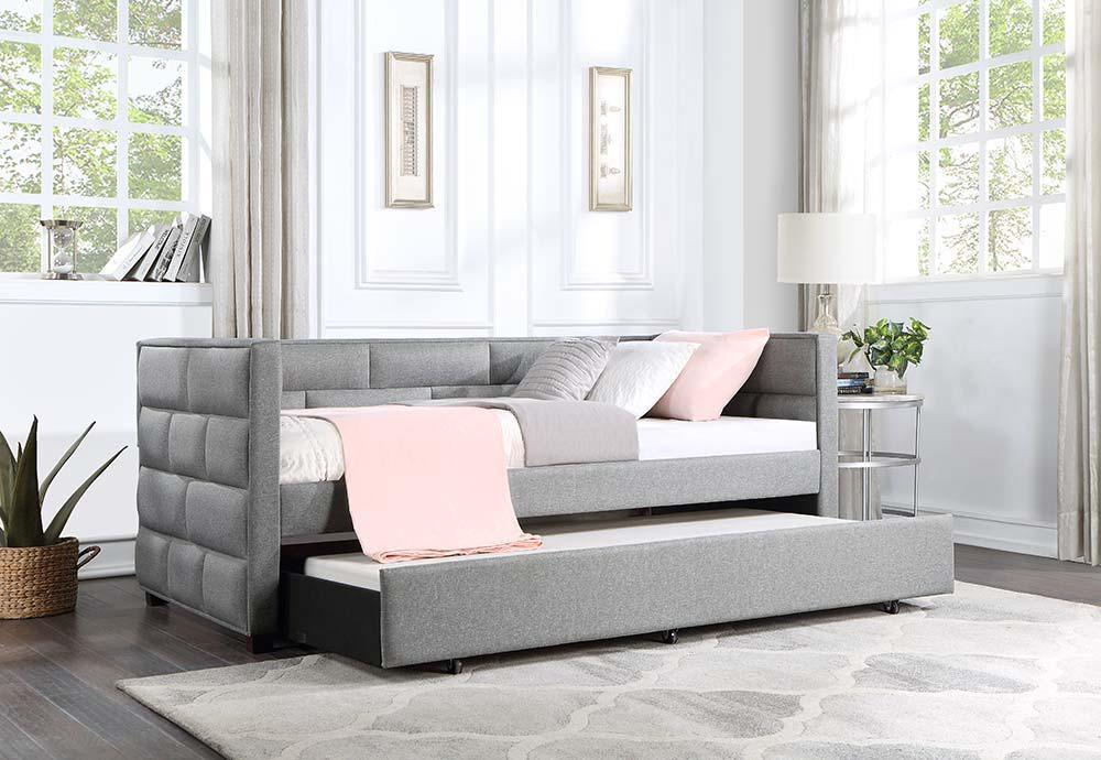 ACME - Ebbo - Daybed - Gray Fabric - 5th Avenue Furniture