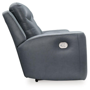 Signature Design by Ashley® - Mindanao - Power Reclining Loveseat With Console /Adj Hdrst - 5th Avenue Furniture