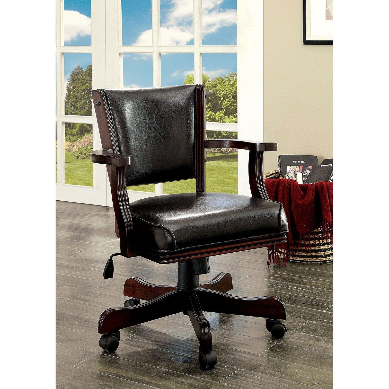 Furniture of America - Rowan - Height - Adjustable Arm Chair - Cherry - 5th Avenue Furniture