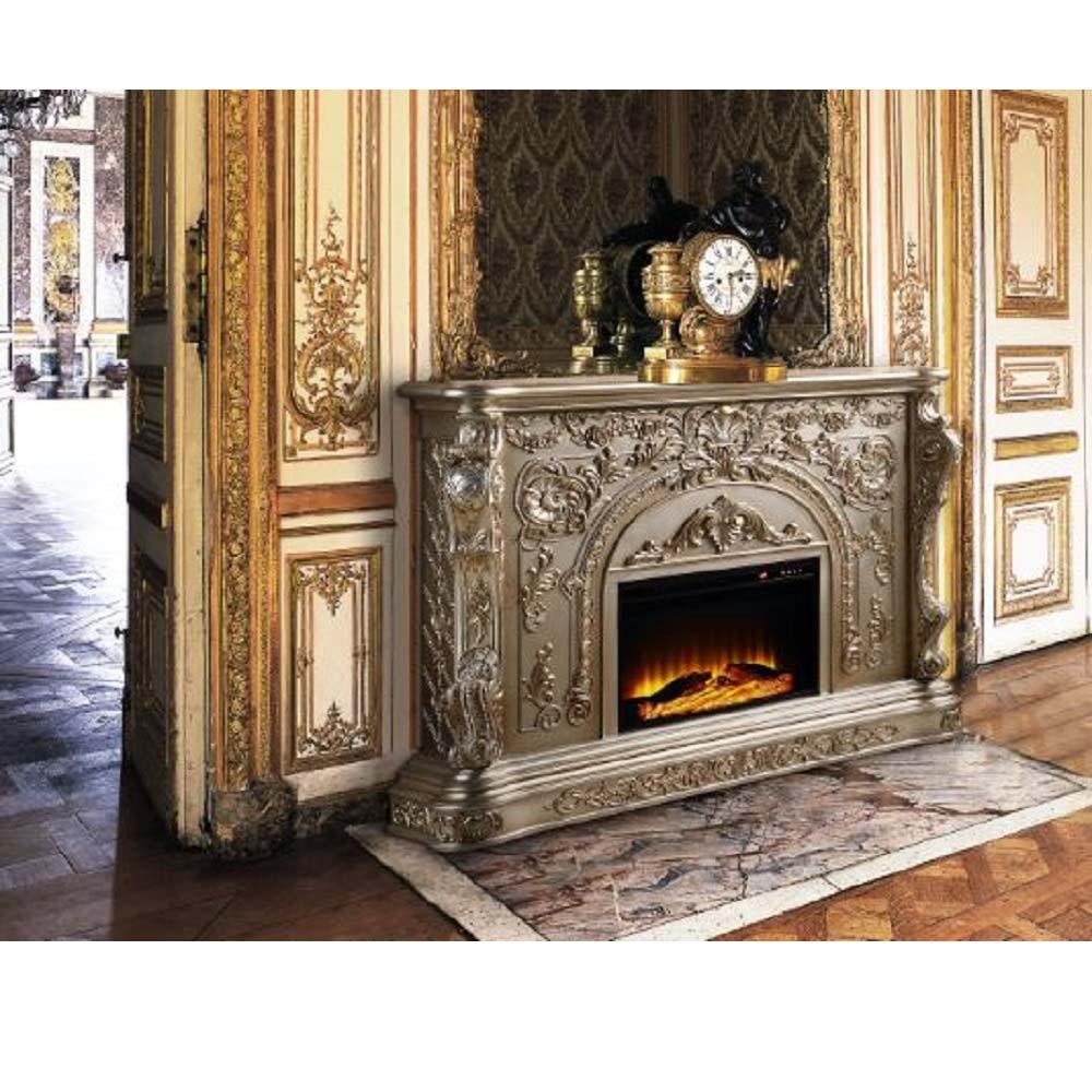 ACME - Zabrina - Fireplace - Antique Silver Finish - 49.5" - 5th Avenue Furniture