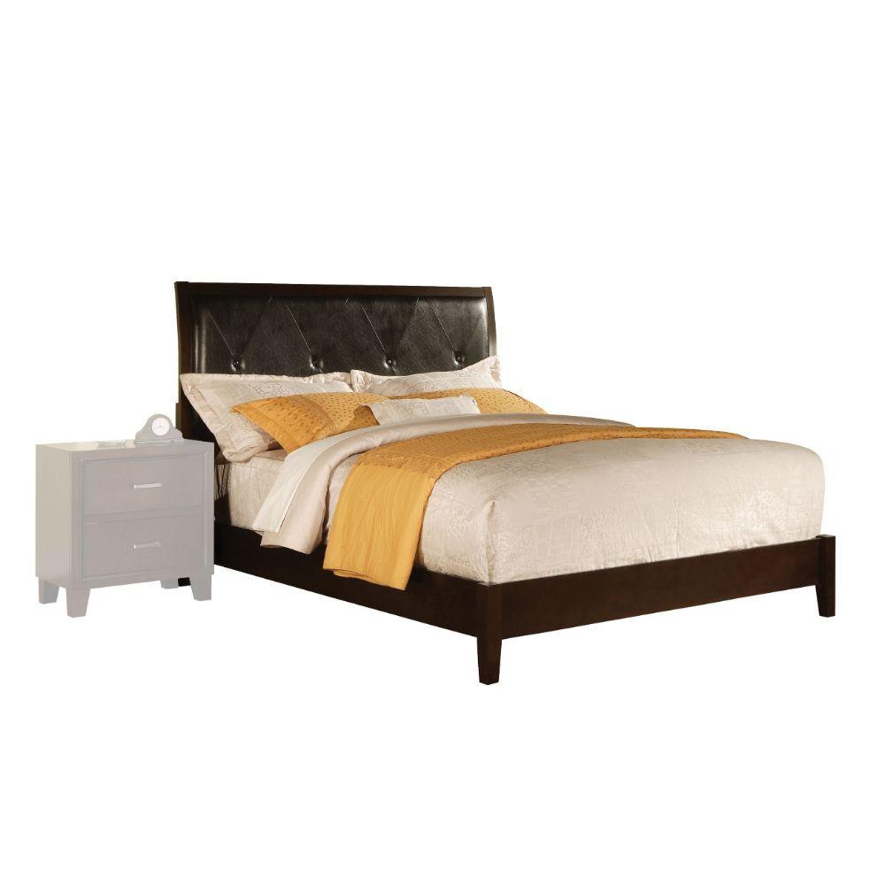 ACME - Tyler - Twin Bed - Black PU & CapPUccino - 5th Avenue Furniture