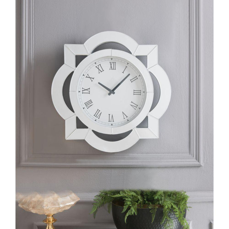 ACME - Lilac - Wall Clock - Mirrored - 5th Avenue Furniture