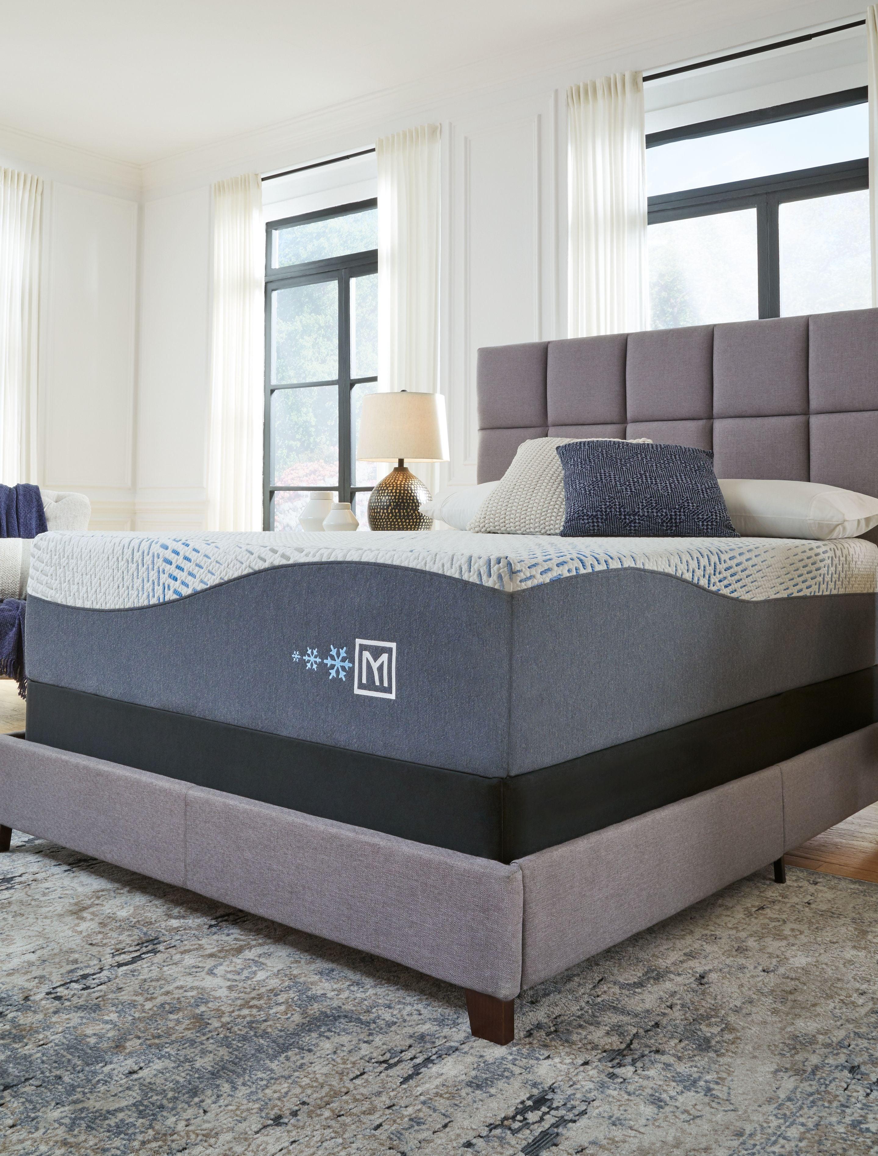 Sierra Sleep® by Ashley - Millennium - Cushion Firm Gel Hybrid Mattress, Foundation - 5th Avenue Furniture