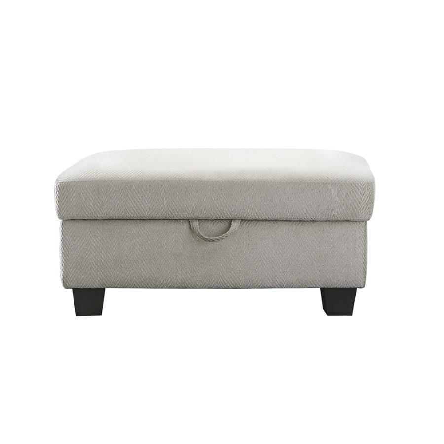 CoasterElevations - Whitson - Upholstered Storage Ottoman - Stone - 5th Avenue Furniture
