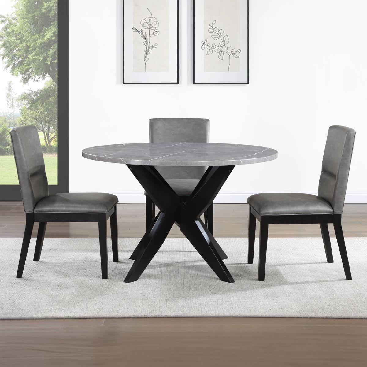 Steve Silver Furniture - Amy - 5 Piece Dining Set - Gray - 5th Avenue Furniture