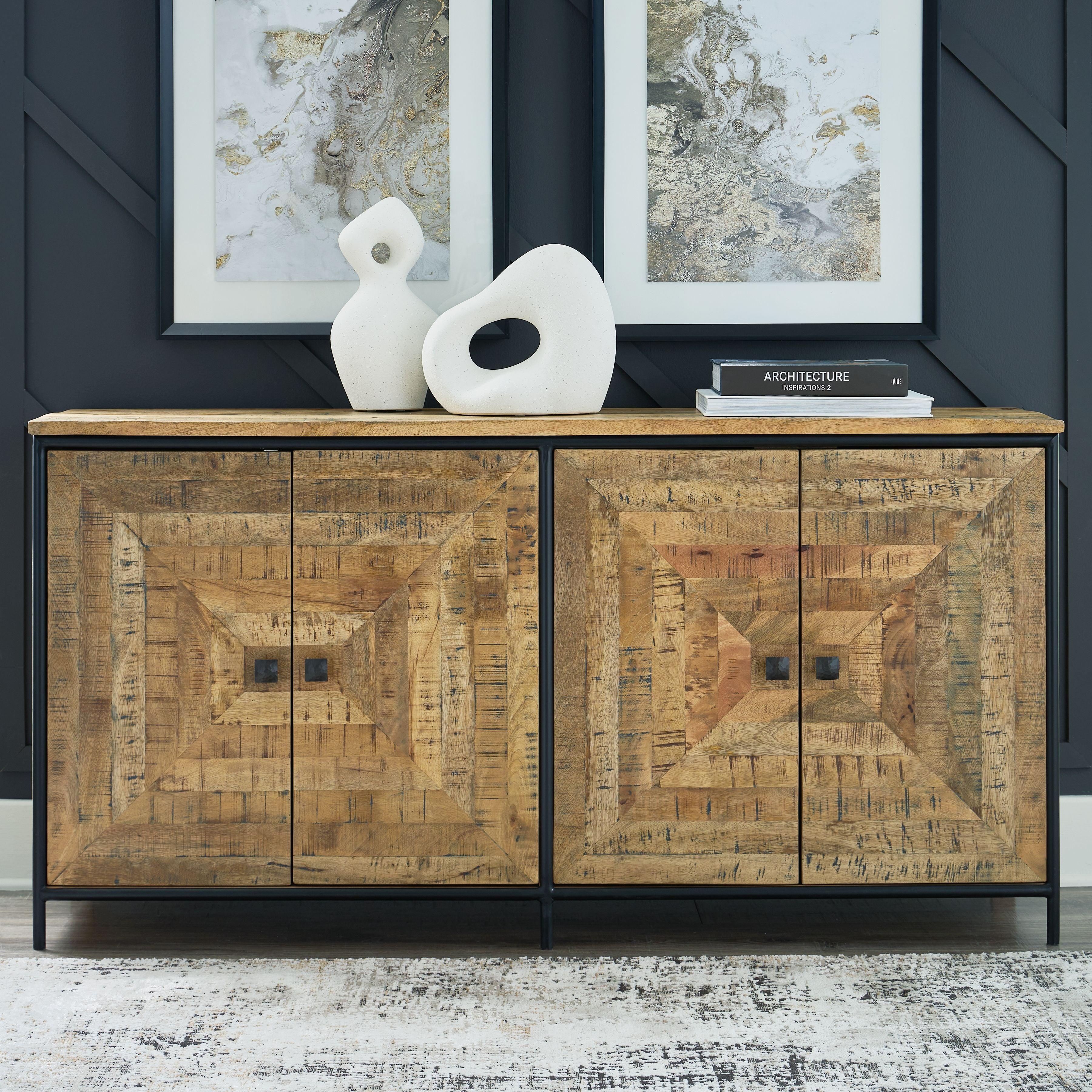 Signature Design by Ashley® - Camney - Brown / Black - Accent Cabinet - 5th Avenue Furniture