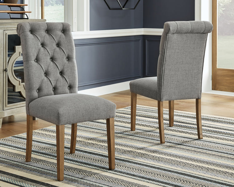 Harvina - Gray - Dining Uph Side Chair (Set of 2) - 5th Avenue Furniture
