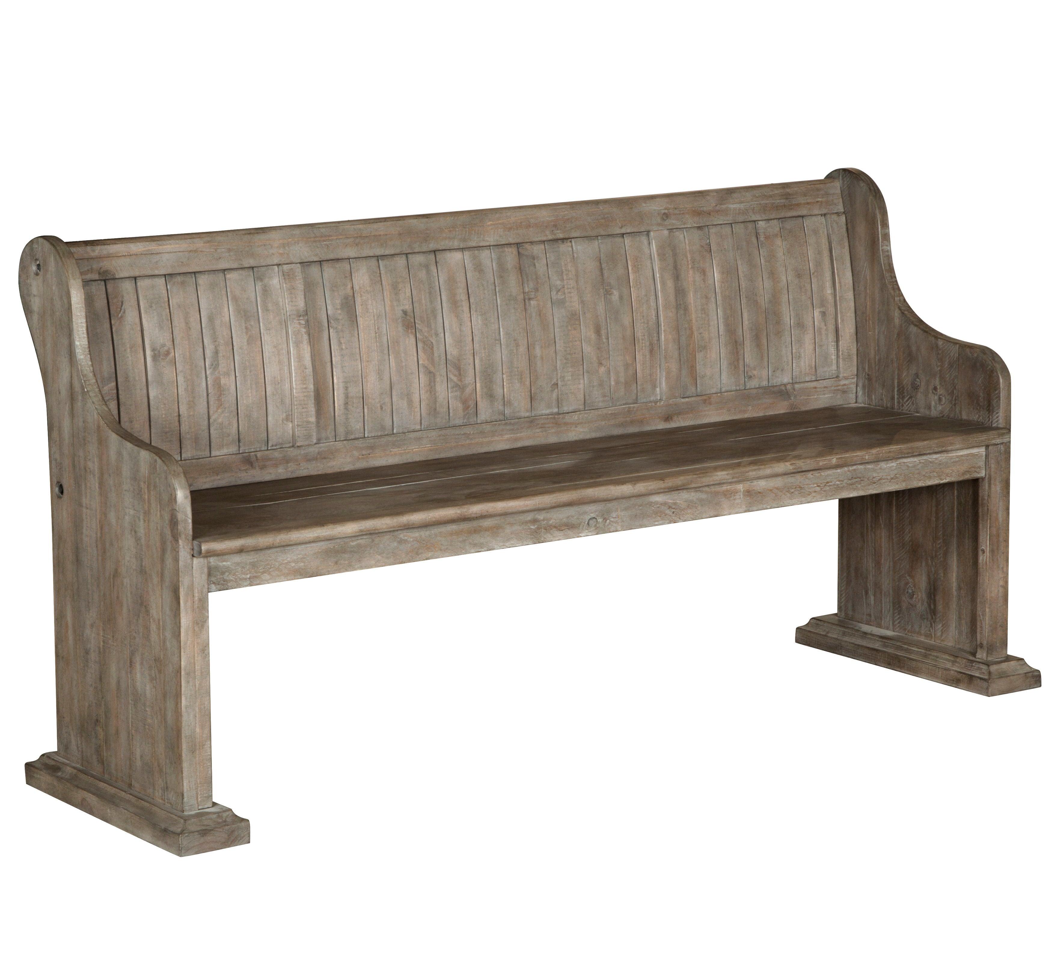 Magnussen Furniture - Tinley Park - Bench With Back - Dove Tail Grey - 5th Avenue Furniture