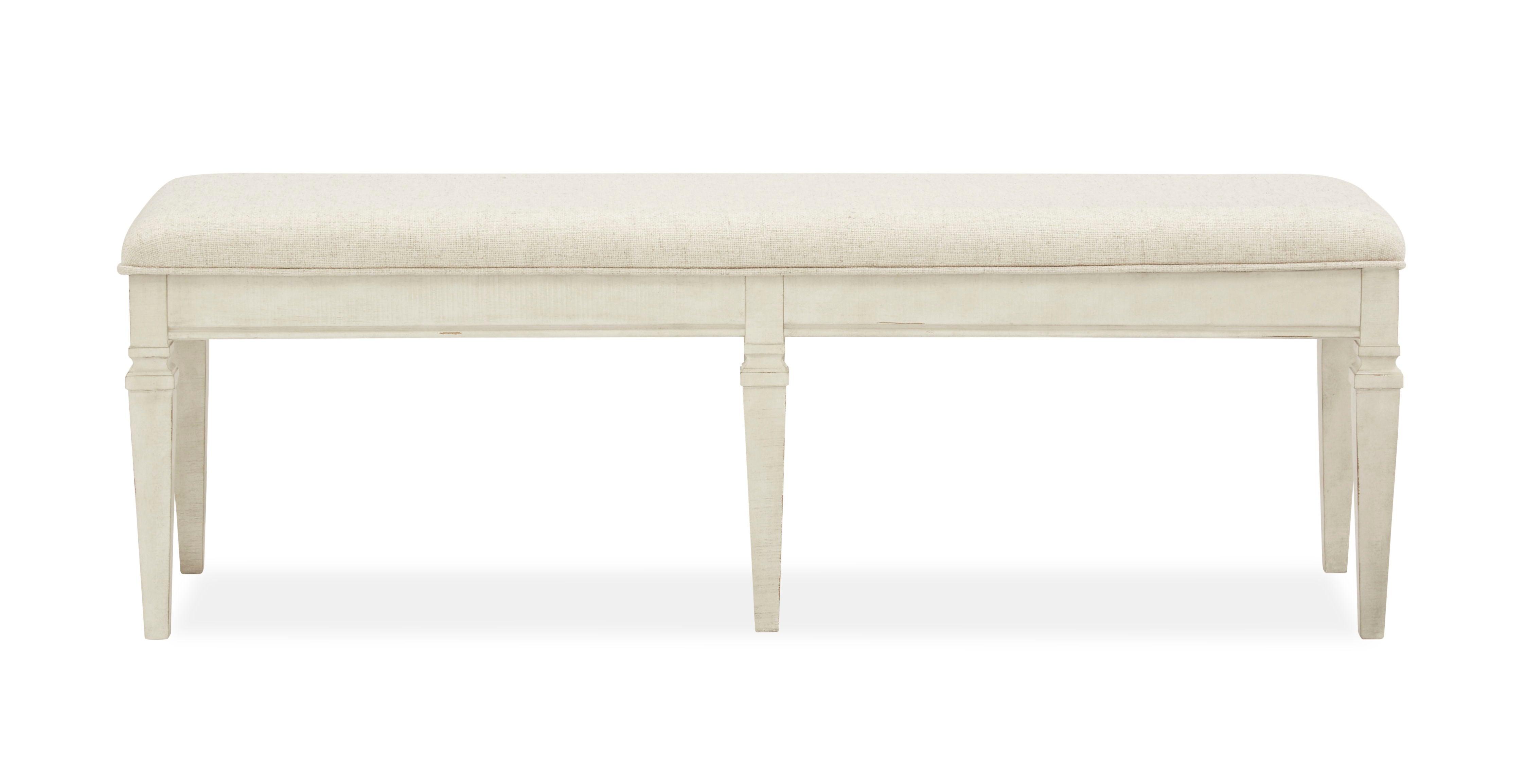 Magnussen Furniture - Newport - Bench With Upholstered Seat - Alabaster - 5th Avenue Furniture