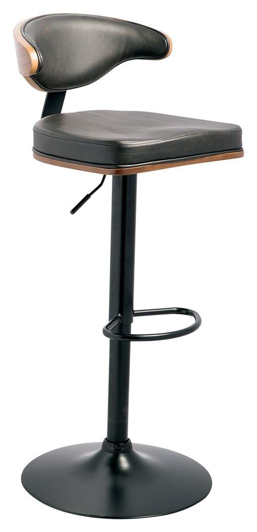 Signature Design by Ashley® - Bellatier - Brown / Black - Tall Uph Swivel Barstool - 5th Avenue Furniture
