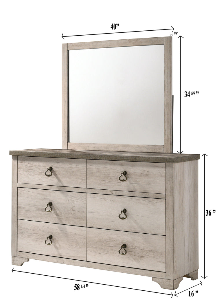 Crown Mark - Patterson - Dresser, Mirror - 5th Avenue Furniture