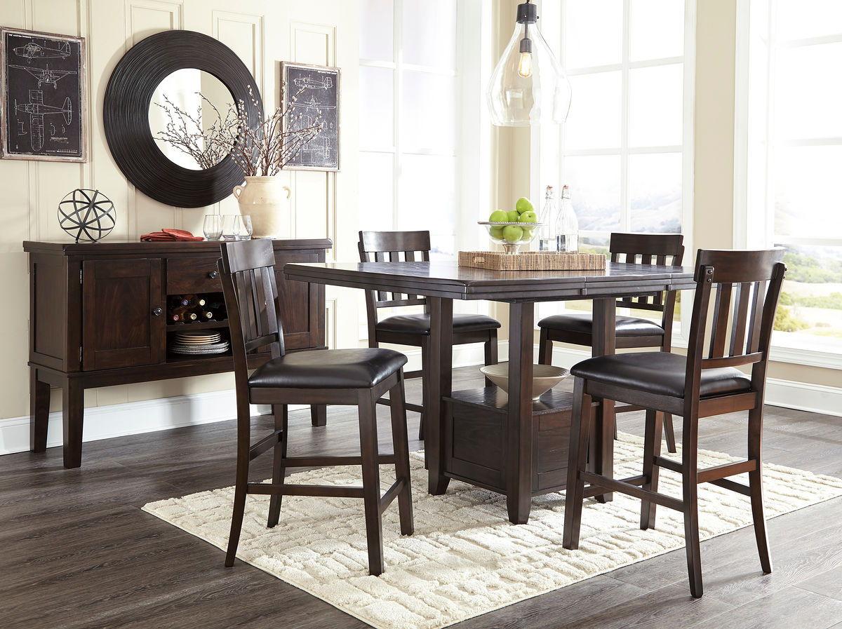 Signature Design by Ashley® - Haddigan - Dining Table With Bar Stools - 5th Avenue Furniture